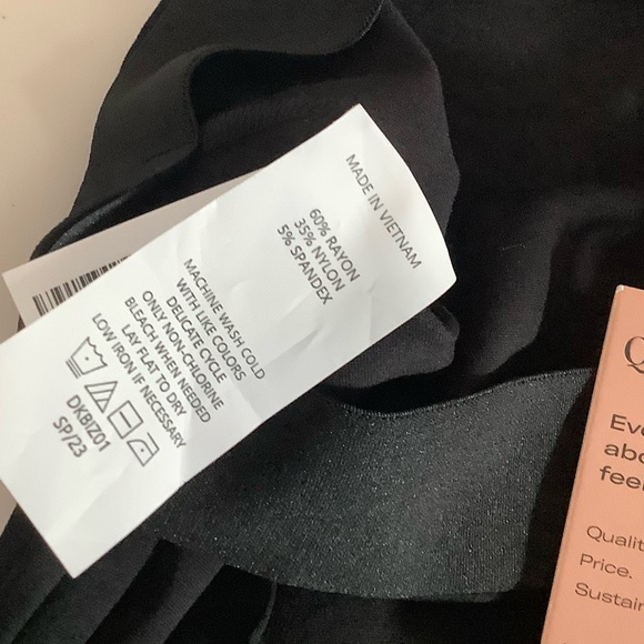 Quince Ultra-Stretch Ponte Super Wide Leg Ankle Pant Black NWT Multiple Sizes - Picture 8 of 11